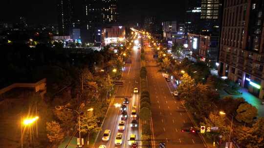 夜晚车辆车流延时摄影