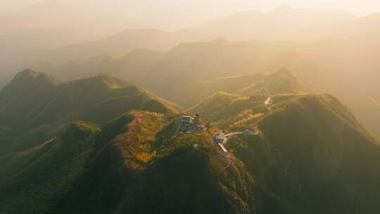 衢州上饶交界江山嵩峰山航拍