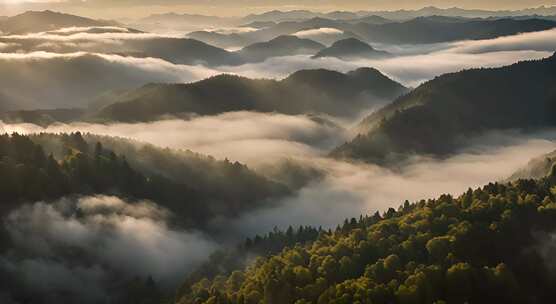 唯美风光日出日落云海风景唯美开场航拍中国