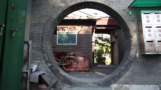 北京四合院月亮门建筑样式残垣断壁