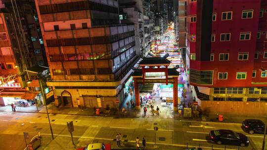 大湾区港产片香港庙街城市宣传片延时