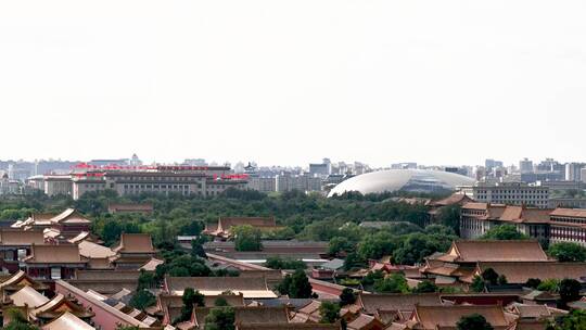 中国北京的秋，景山俯瞰故宫秋景。