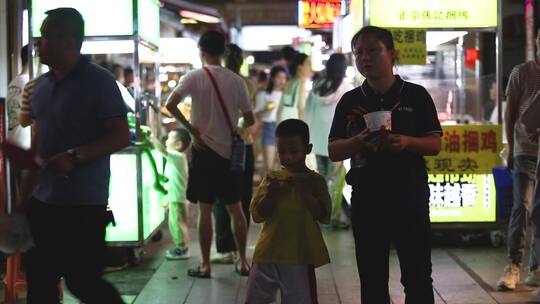 街边小吃 夜宵 人文扫街 美食 人群