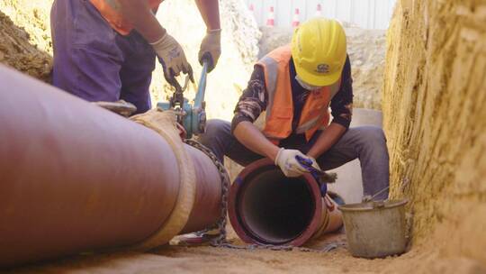 中国中铁铁路工人道路修建