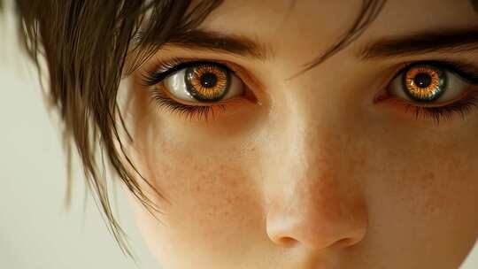 女性眼睛微距特写