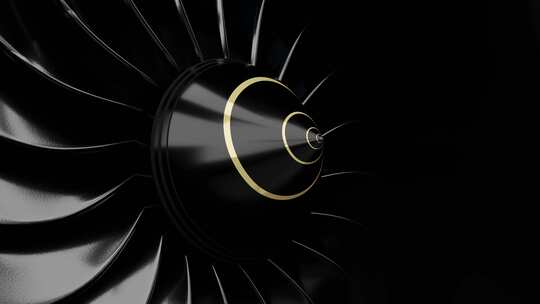 飞机发动机引擎三维动画视频素材模板下载