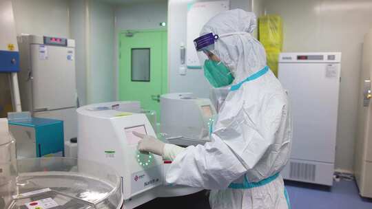 核酸检测实验室视频素材模板下载