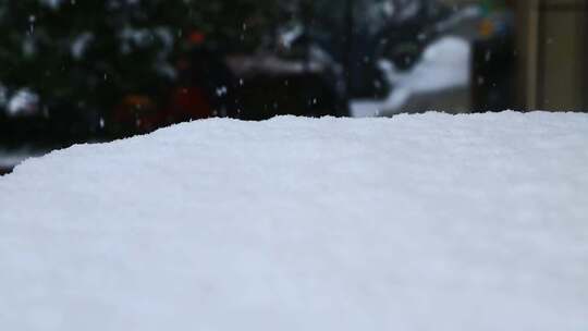 雪景飘雪鹅毛大雪视频素材模板下载