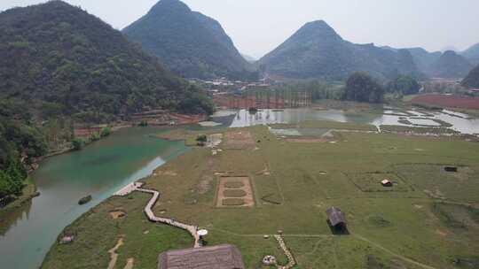 航拍云南普者黑5A景区风景