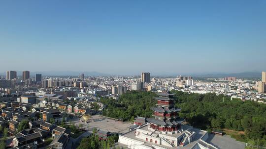 城市上空航拍