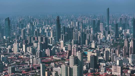 4K航拍长江带超大城市