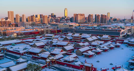 悟2x7航拍沈阳故宫雪景