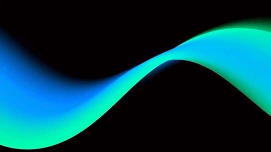 蓝绿色动感波浪背景素材
