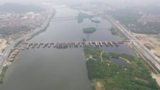 桥梁建设施工建筑工地航拍架桥修路视频素材模板下载