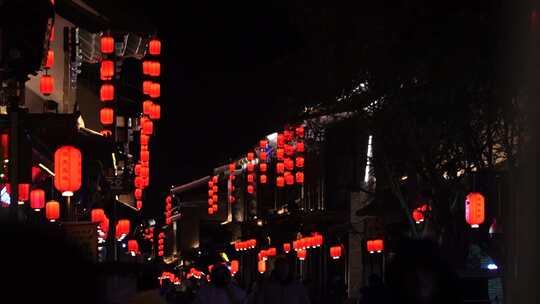 灯笼 夜景 过年 景色 古城 风景 夜生活