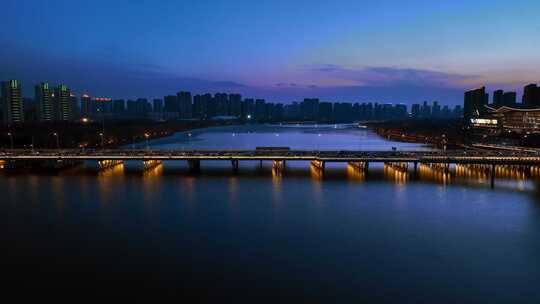 沈阳青年大街桥夜景视频素材模板下载