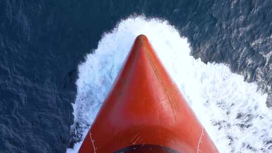 船头球鼻艏 球鼻艏 船首 船头行驶视频素材模板下载