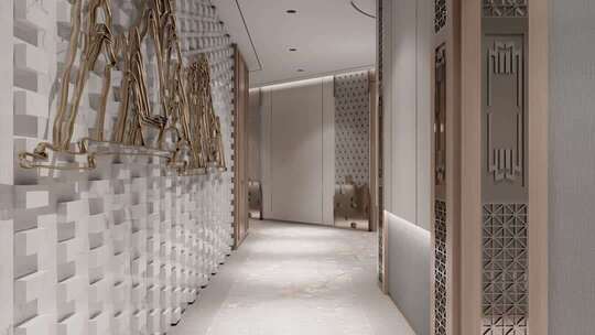 酒店走廊空间设计空镜合集