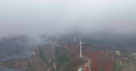 电网电力发电太阳能发电站能源风车风力