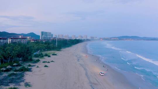 航拍海南万宁神舟半岛海岸线美景