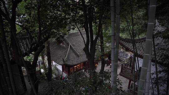 杭州飞来峰韬光寺建筑风景