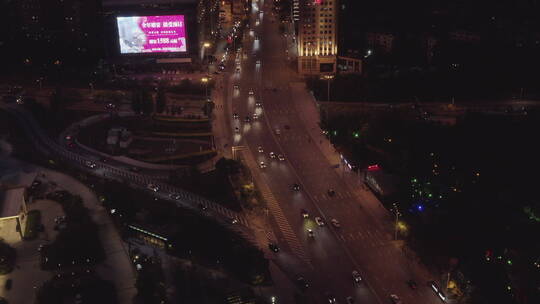 沈阳五里河青年大街夜景航拍