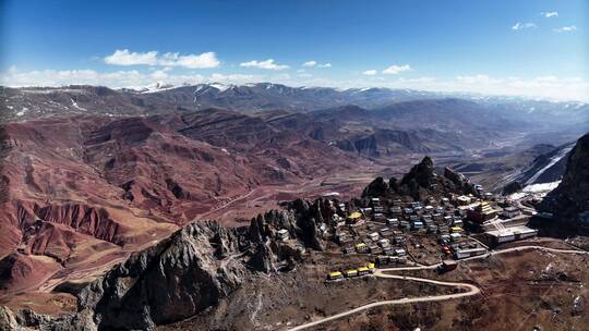 西藏高原黄土藏区航拍