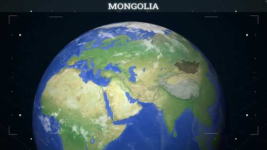 蒙古地图来自地球