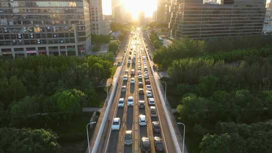 天津市滨海新区于家堡风景航拍空镜