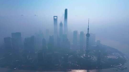 上海白玉兰广场航拍高楼大厦摩天大楼虹口区视频素材模板下载