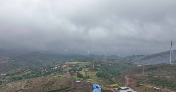 电网电力发电太阳能发电站能源风车风力