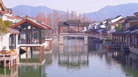 杭州湘湖水街湘湖越界建筑风景