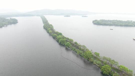 航拍杭州西湖风景