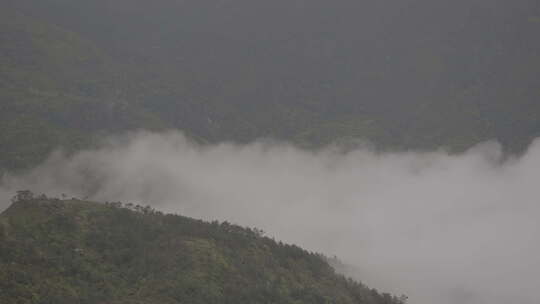 春天，信宜钱排春雨，烟雨大山乡村云雾缭绕