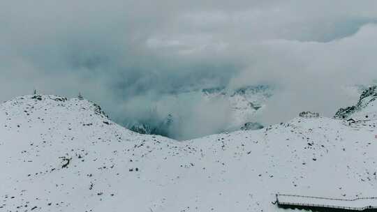 达古冰山雪景视频素材