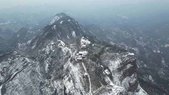 广西桂林资源八角寨雪景