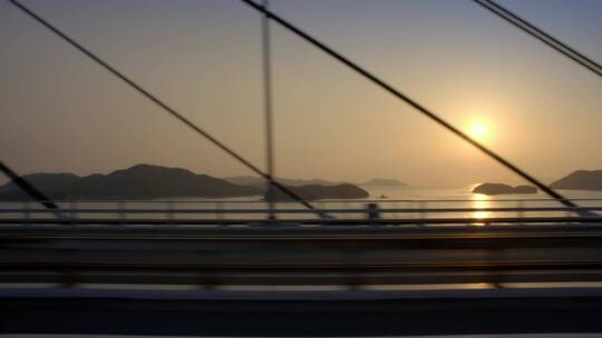 濑户大桥 夜景视频素材模板下载