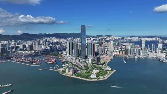 香港维多利亚港航拍