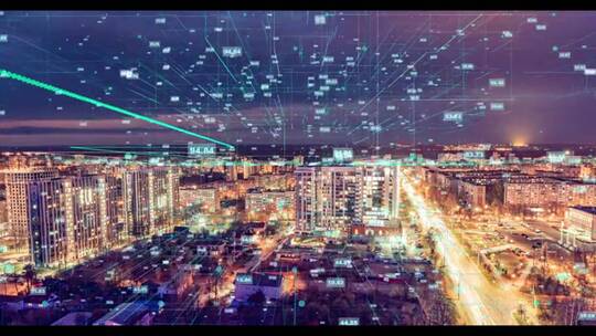 智慧城市与通信网络概念.5G.物联网