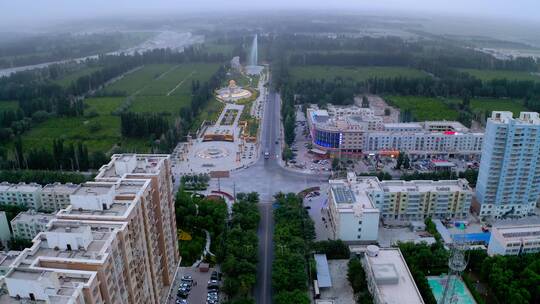 新疆若羌县城风貌