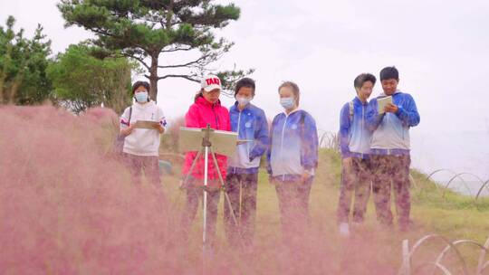 公园风景-户外写生学生画画