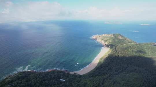 4K震撼海洋小岛自然海平面航拍视频