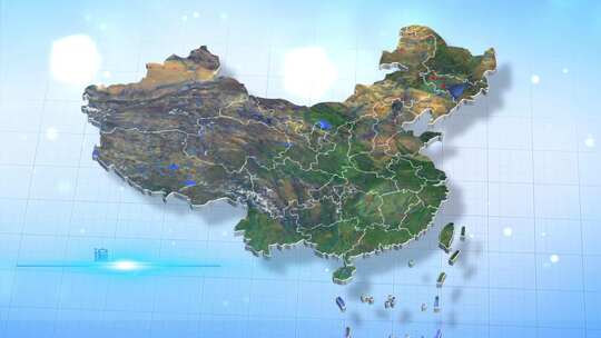  公司企业三维E3D中国地图位置展示