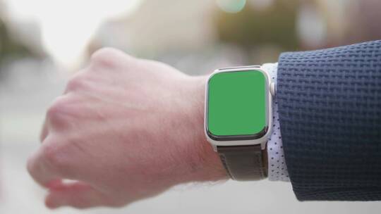 苹果手表表盘展示绿幕