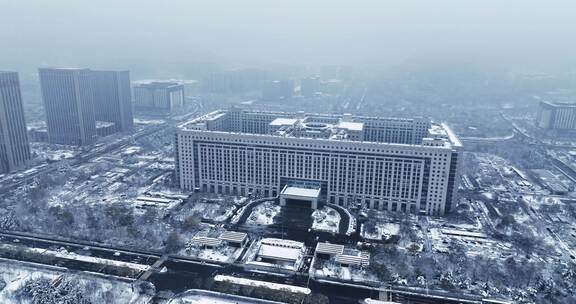 济南龙奥大厦奥体雪景