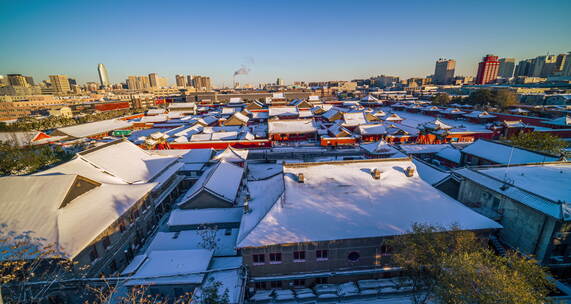 悟2x7航拍沈阳故宫雪景