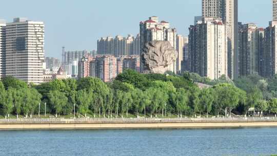 长沙湘江风光橘子洲头游船