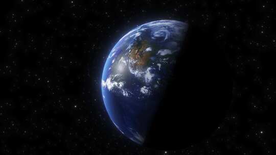 史诗现实地球视图从太空4K