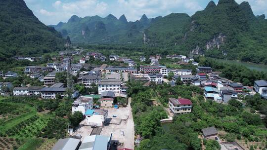 桂林杨堤漓江风景区航拍