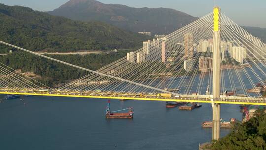 香港汀九大桥航拍大景